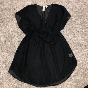 Macy’s Brand Black Sheer Swim Cover Up Size Small